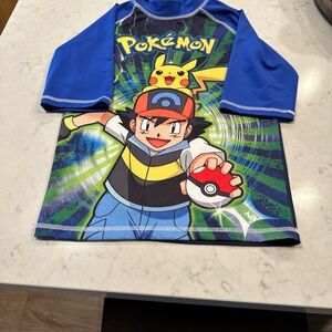 Pokemon Blue and Yellow Kids Rashguard